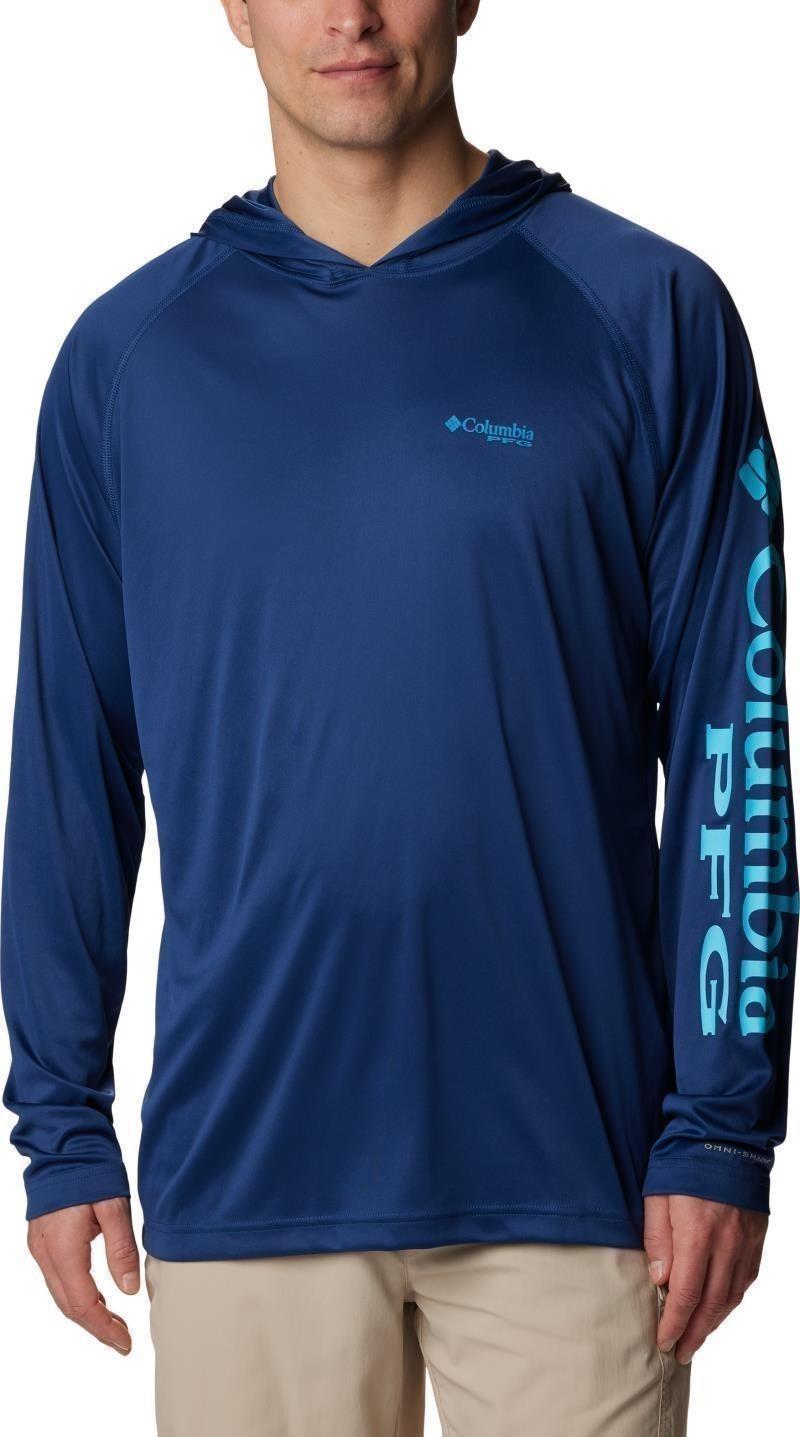 Terminal Tackle Hoodie - Mens - carbon / opal blue logo 1