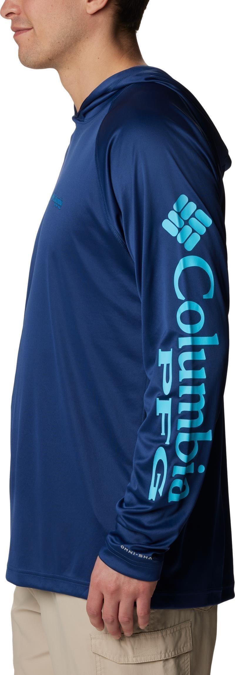 Terminal Tackle Hoodie - Mens - carbon / opal blue logo 1