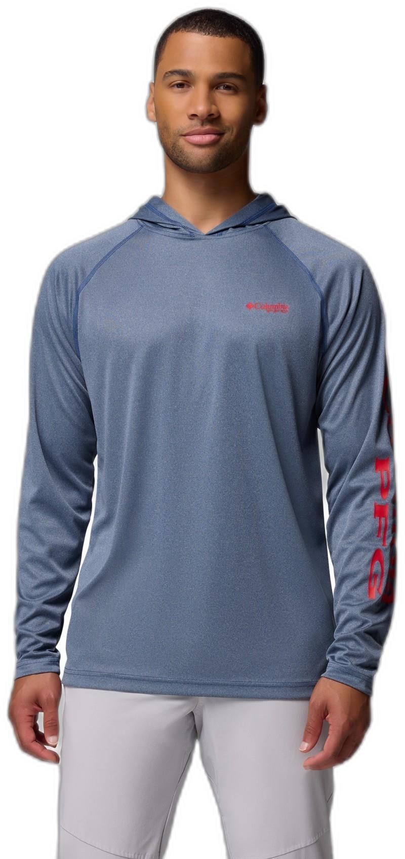 Terminal Tackle Hoodie - Mens - carbon heather / red spark logo 1