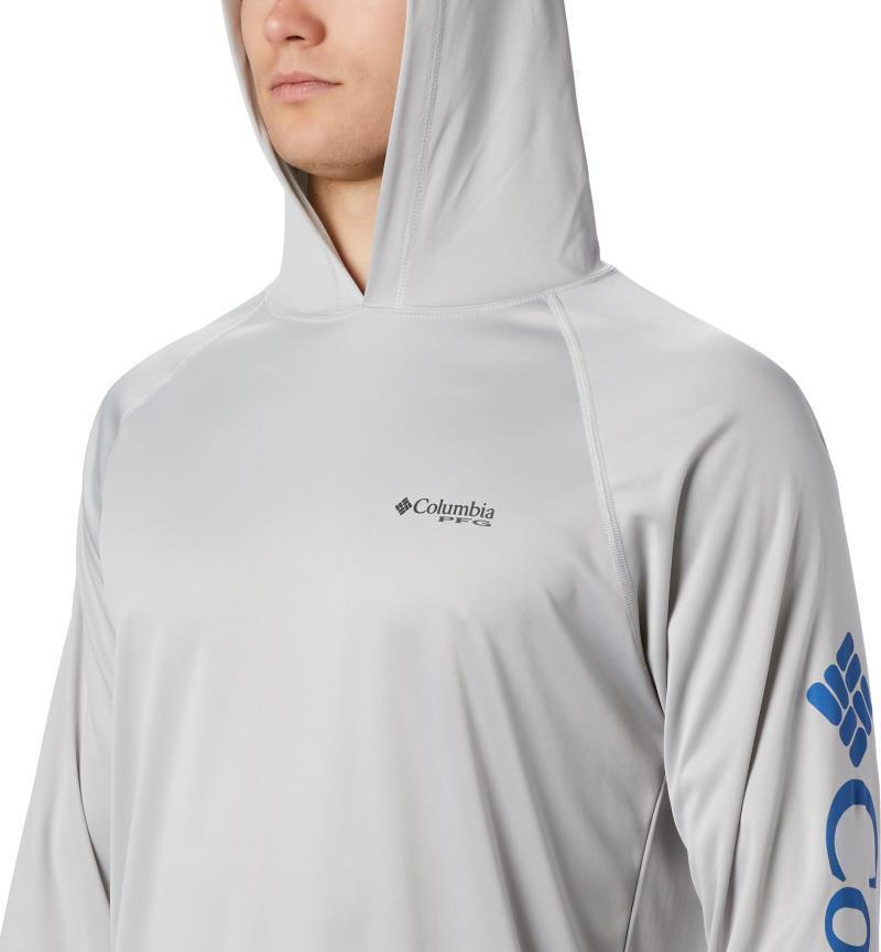 Terminal Tackle Hoodie - Mens - cool grey / vivid blue logo 1