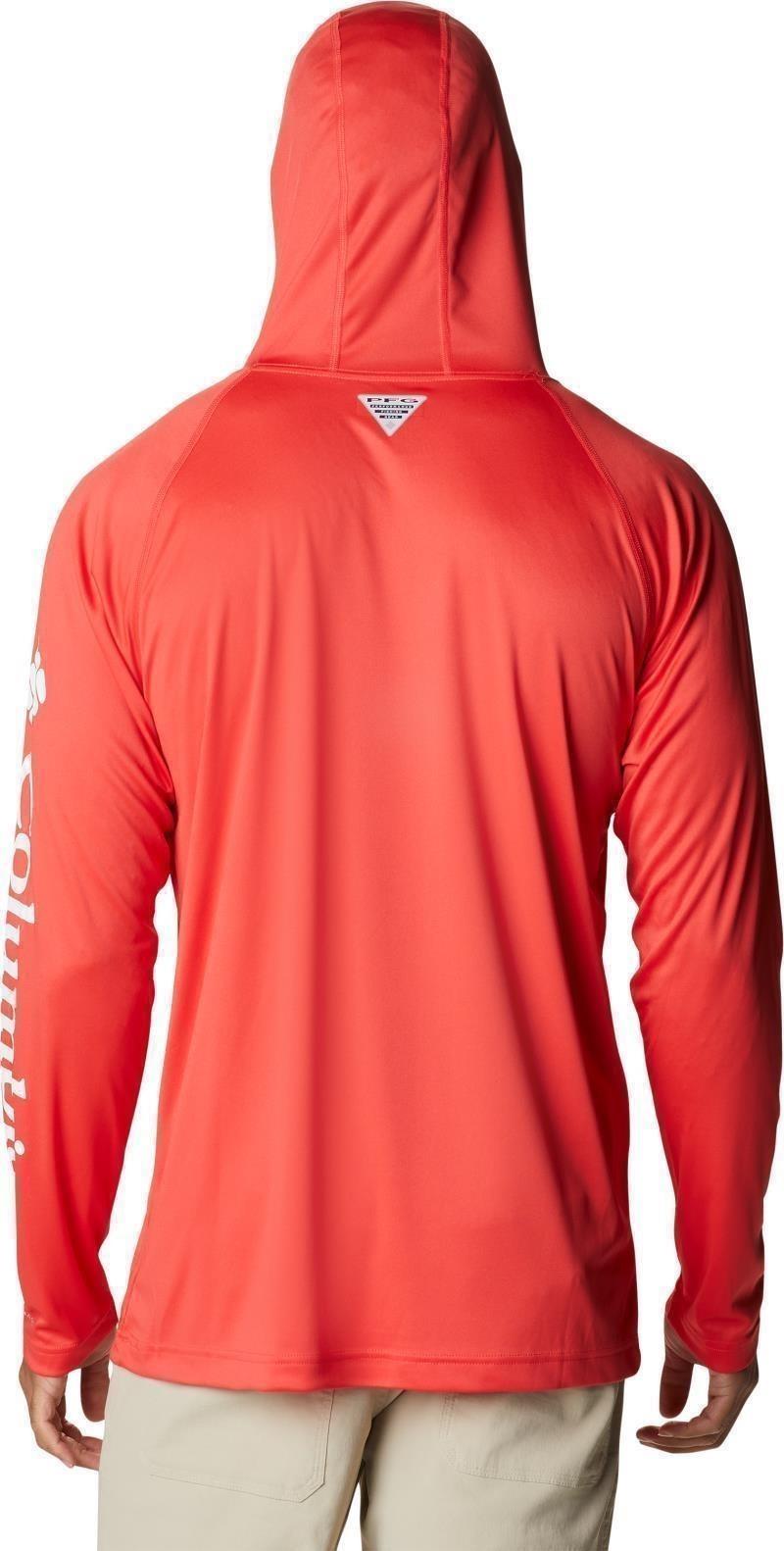 Terminal Tackle Hoodie - Mens - red hibiscus / white logo 1
