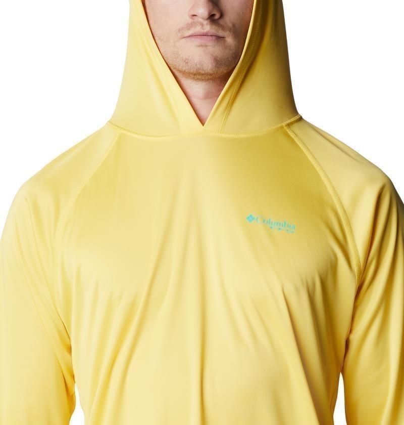Terminal Tackle Hoodie - Mens - sun glow / electric turquoise logo 1