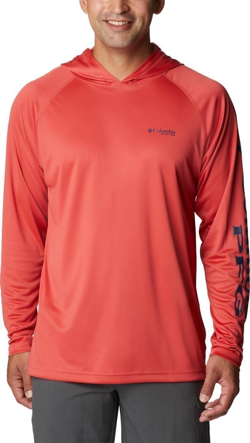 Terminal Tackle Hoodie - Mens - sunset red / collegiate navy logo 1