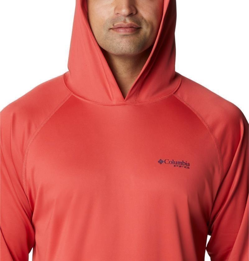 Terminal Tackle Hoodie - Mens - sunset red / collegiate navy logo 1