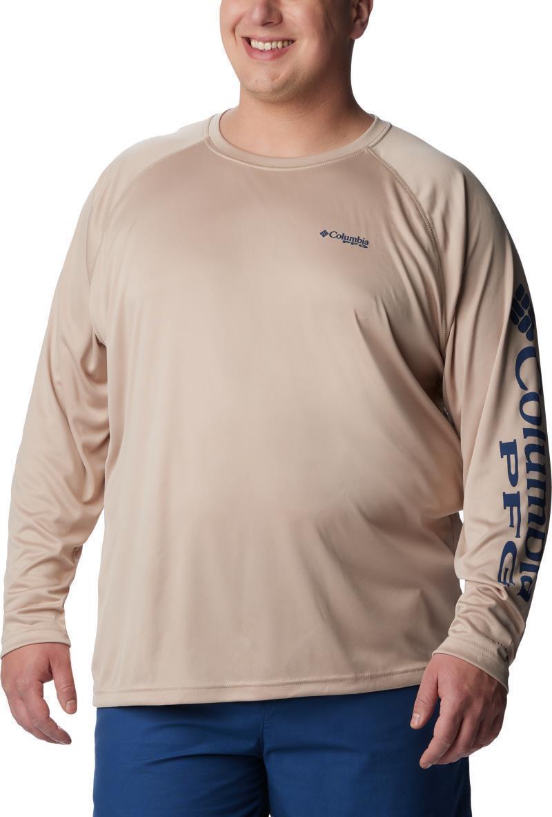 Terminal Tackle LS Shirt, Extended - Mens - ancient fossil / carbon logo 1