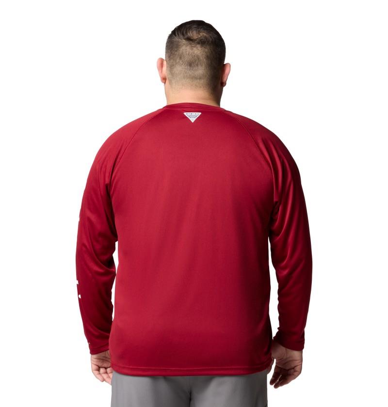 Terminal Tackle LS Shirt, Extended - Mens - beet / white logo 1