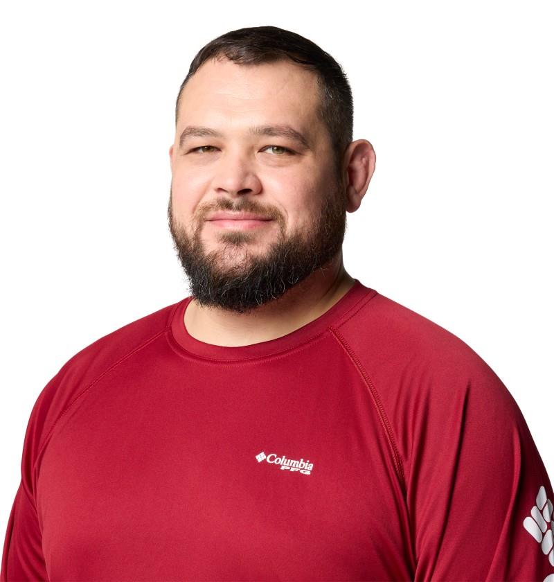 Terminal Tackle LS Shirt, Extended - Mens - beet / white logo 1