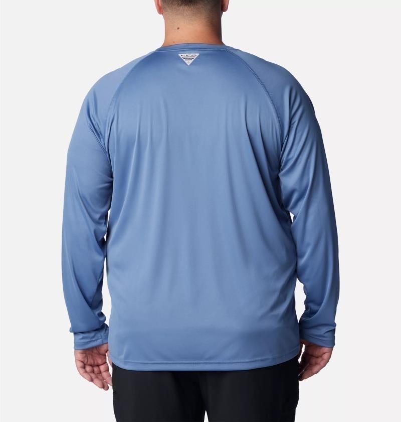 Terminal Tackle LS Shirt, Extended - Mens - bluestone / collegiate navy logo 1