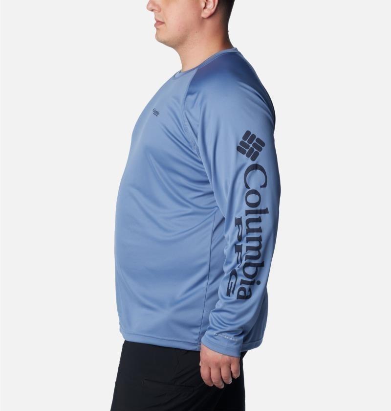 Terminal Tackle LS Shirt, Extended - Mens - bluestone / collegiate navy logo 1