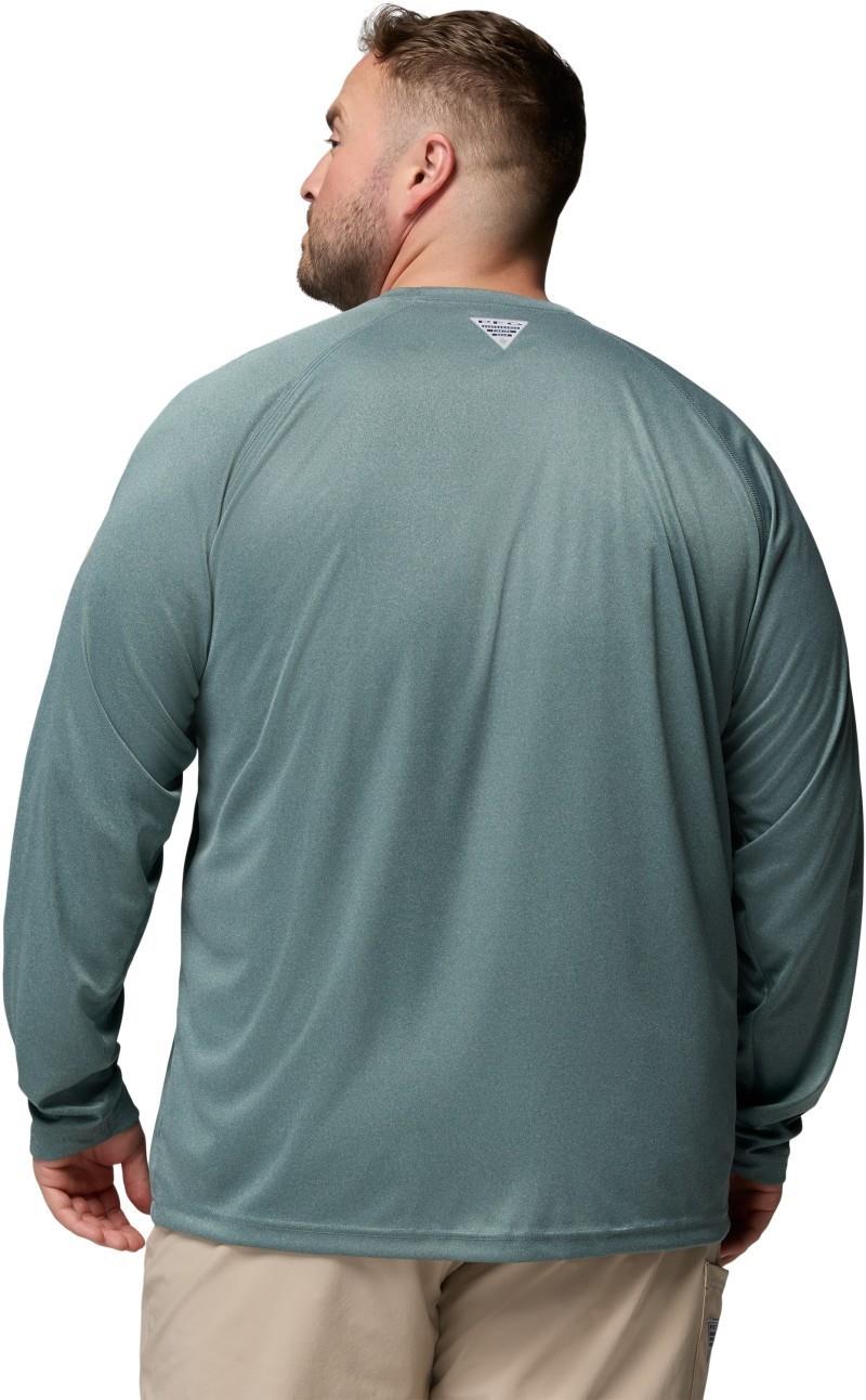 Terminal Tackle LS Shirt, Extended - Mens - metal heather / light camel logo 1