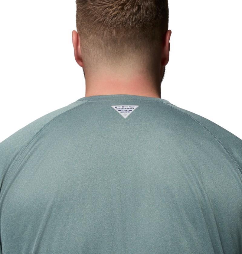 Terminal Tackle LS Shirt, Extended - Mens - metal heather / light camel logo 1
