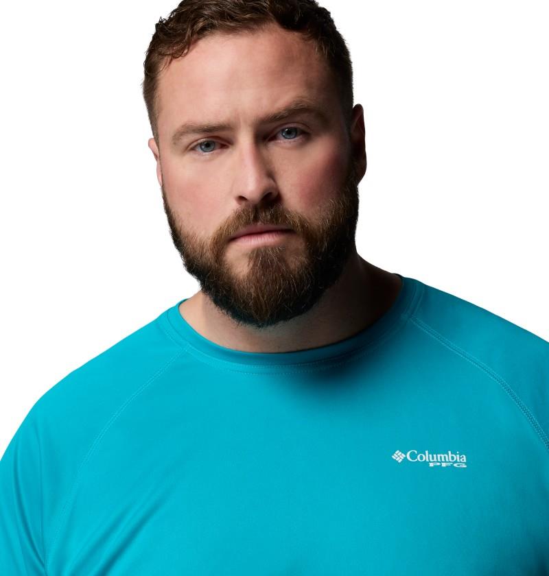 Terminal Tackle LS Shirt, Extended - Mens - ocean teal / white logo 1