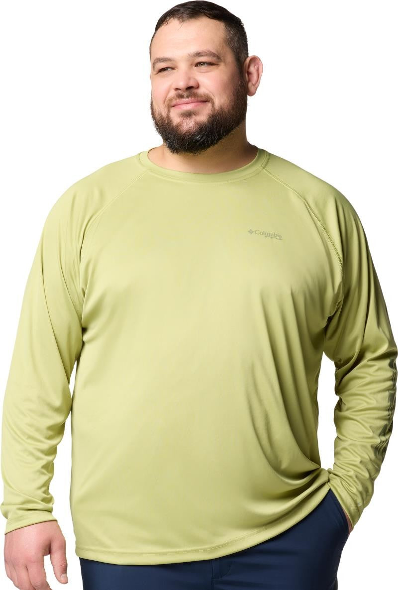 Terminal Tackle LS Shirt, Extended - Mens - pear / cypress logo 1