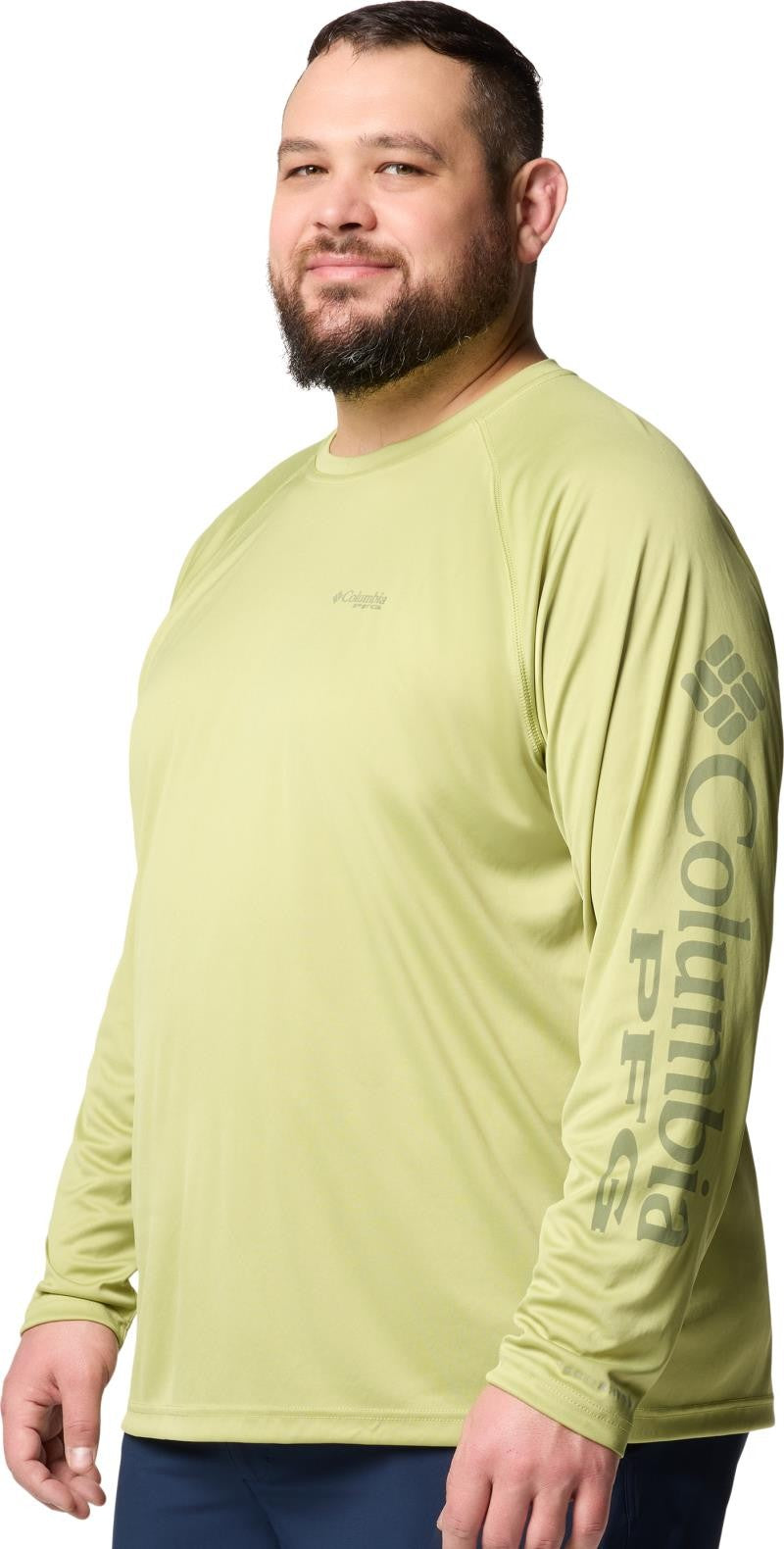 Terminal Tackle LS Shirt, Extended - Mens - pear / cypress logo 1