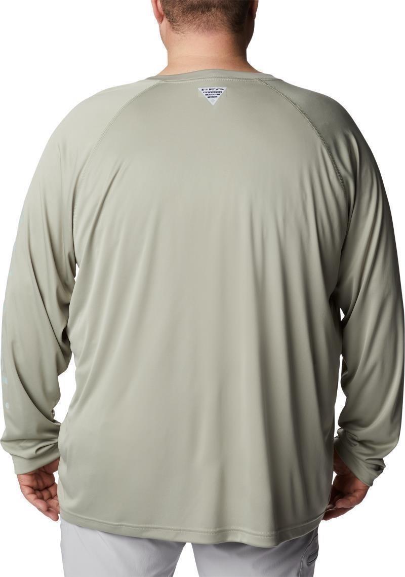 Terminal Tackle LS Shirt, Extended - Mens - safari / cool green logo 1