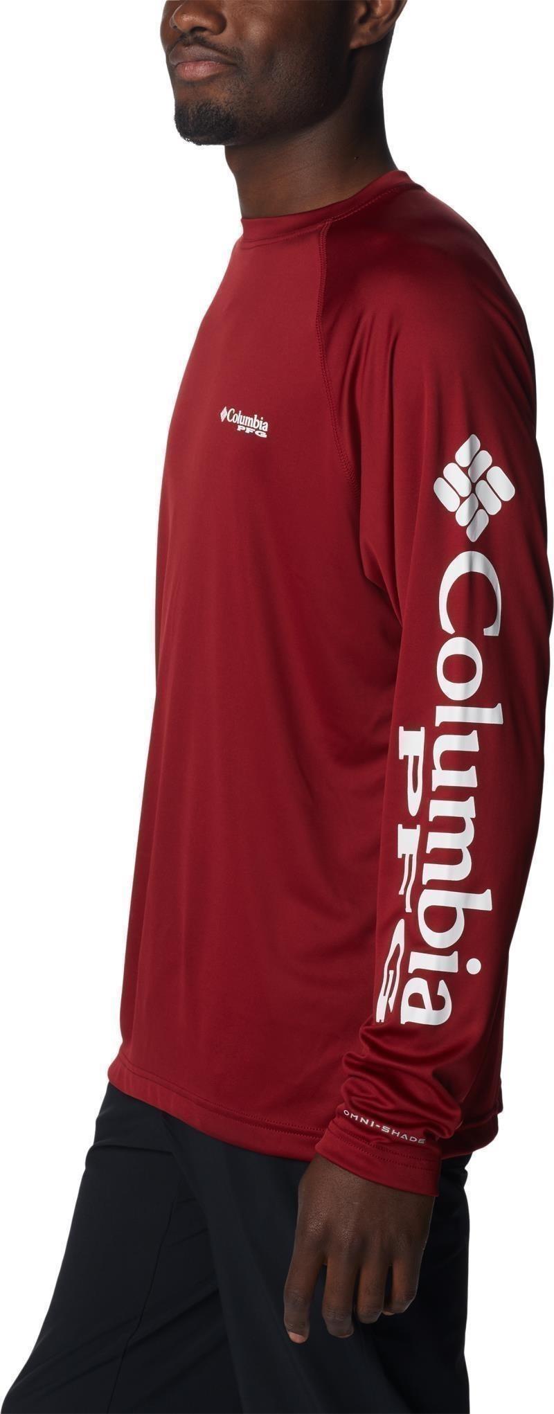 Terminal Tackle LS Shirt, Tall - Mens - beet / white logo 1