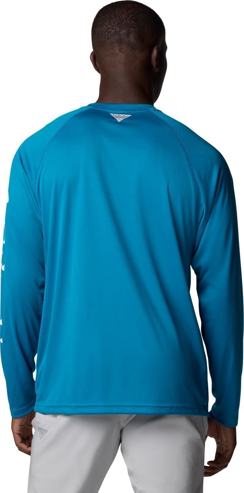 Terminal Tackle LS Shirt, Tall - Mens - blue echo / white logo 1