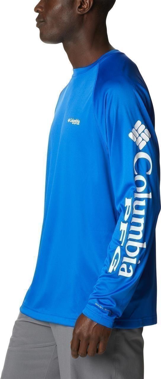 Terminal Tackle LS Shirt, Tall - Mens - blue macaw / white logo 1