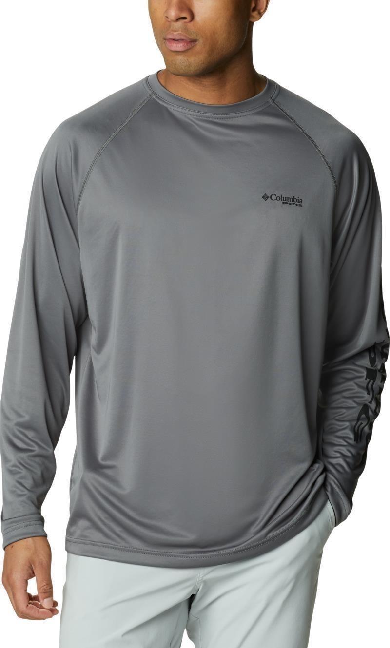 Terminal Tackle LS Shirt, Tall - Mens - city grey / black logo 1