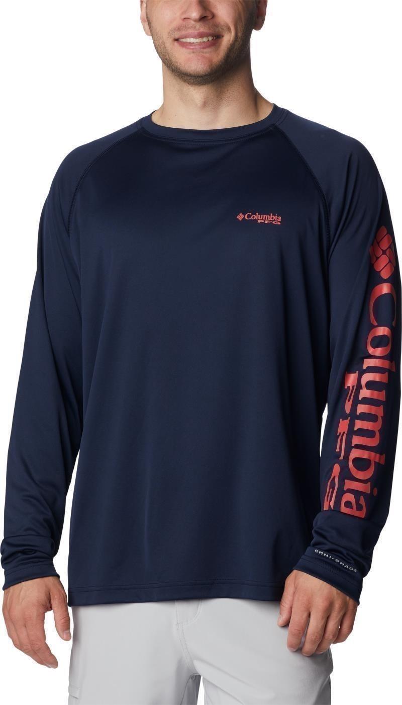 Terminal Tackle LS Shirt, Tall - Mens - collegiate navy / sunset red logo 1