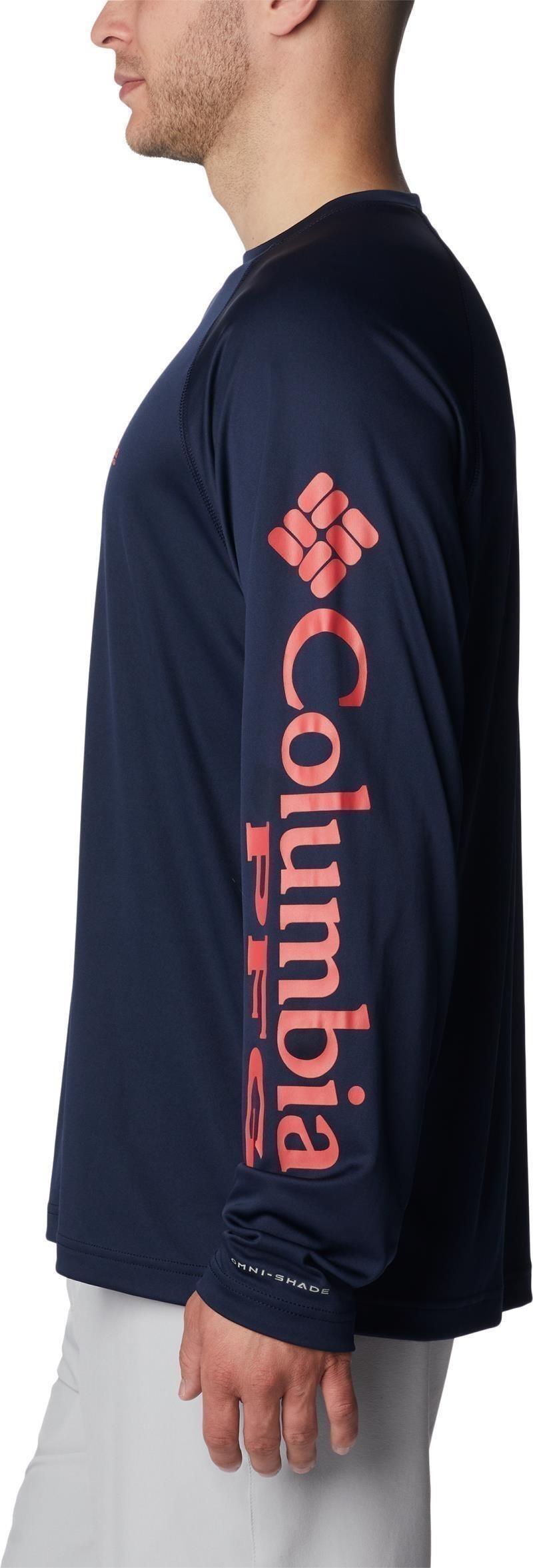 Terminal Tackle LS Shirt, Tall - Mens - collegiate navy / sunset red logo 1