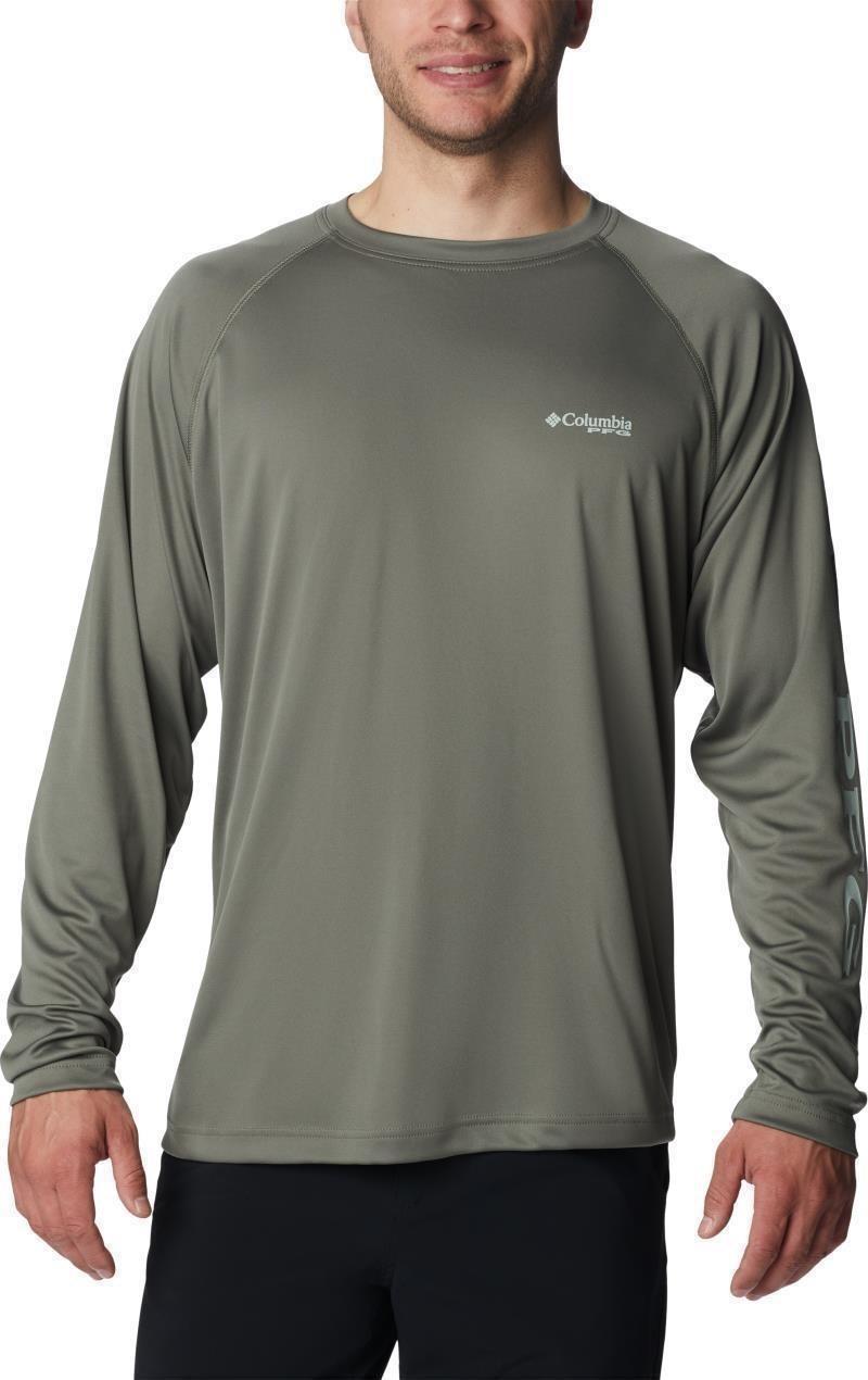 Terminal Tackle LS Shirt, Tall - Mens - cypress / cool green logo 1