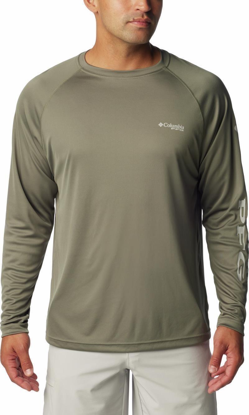 Terminal Tackle LS Shirt, Tall - Mens - cypress / cool grey logo 1