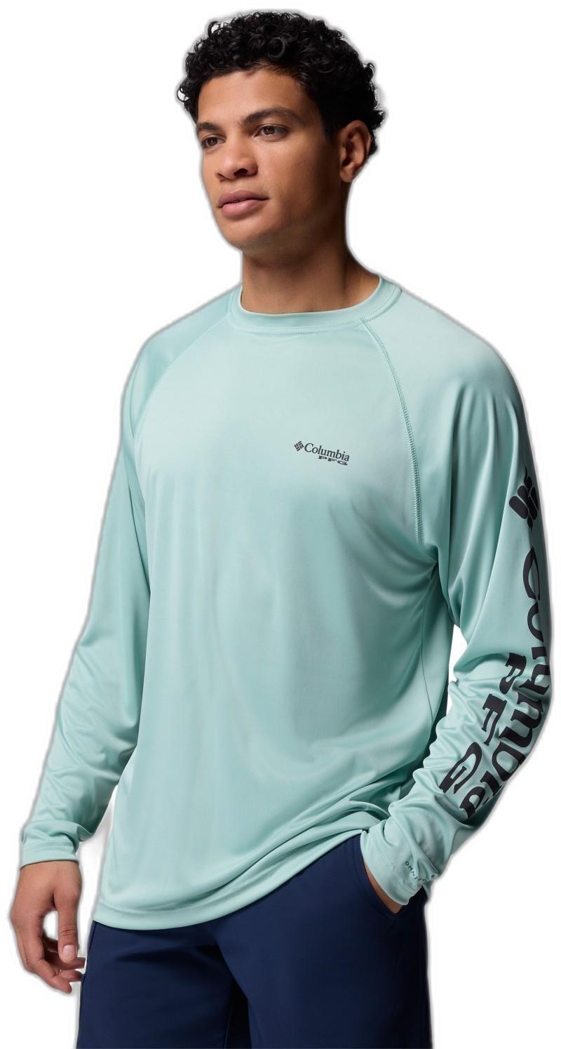 Terminal Tackle LS Shirt, Tall - Mens - misty jade / shark logo 1