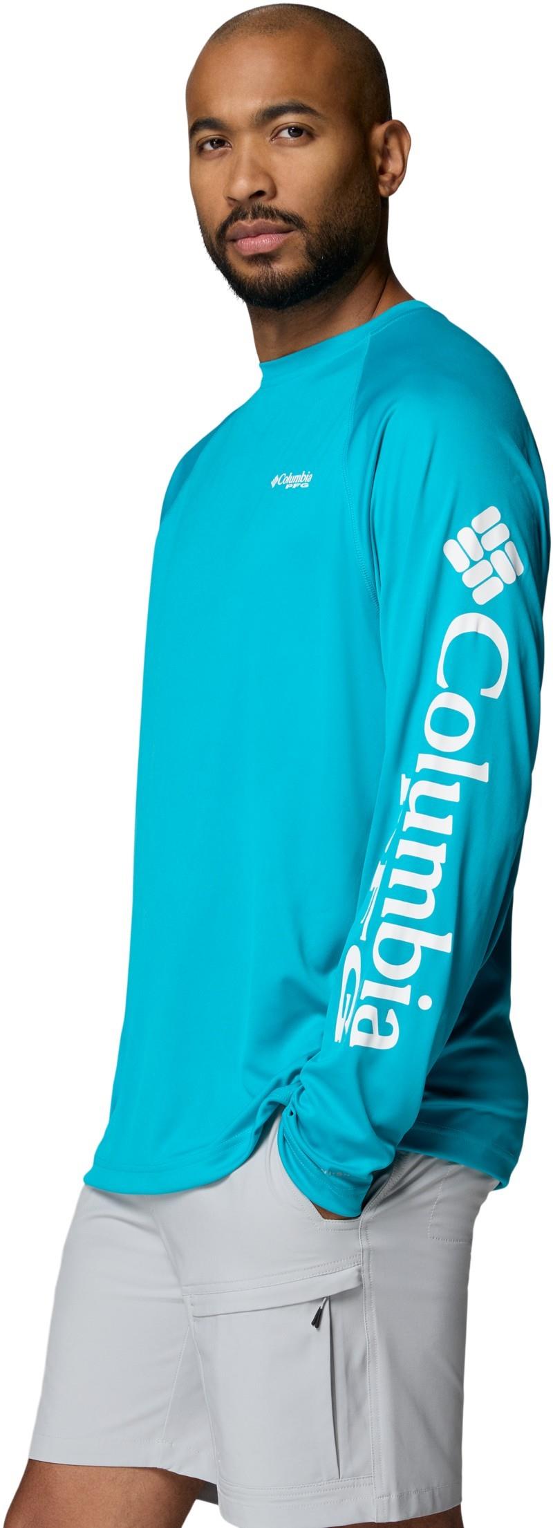 Terminal Tackle LS Shirt, Tall - Mens - ocean teal / white logo 1