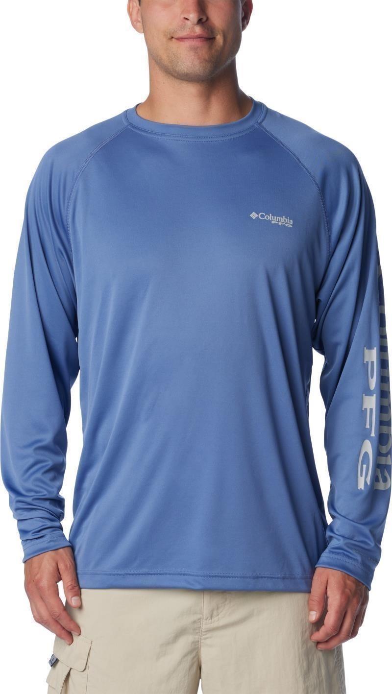 Terminal Tackle LS Shirt - Mens - bluebell / cool grey logo 1