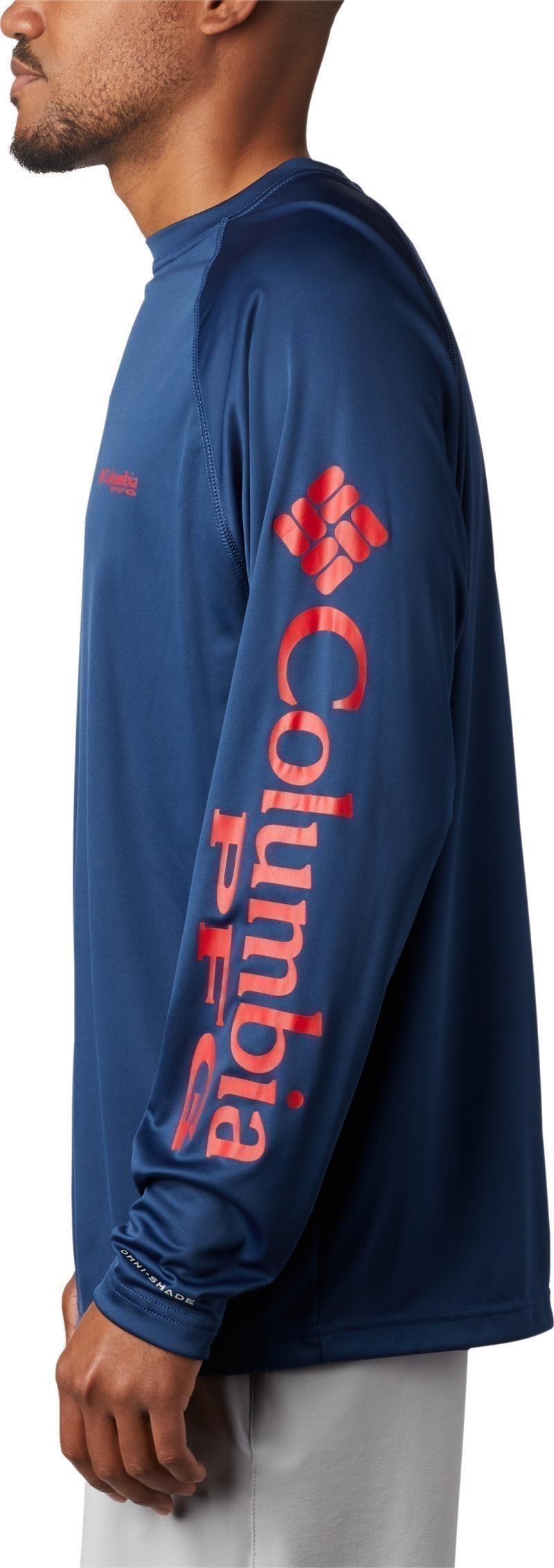 Terminal Tackle LS Shirt - Mens - carbon / red spark logo 1
