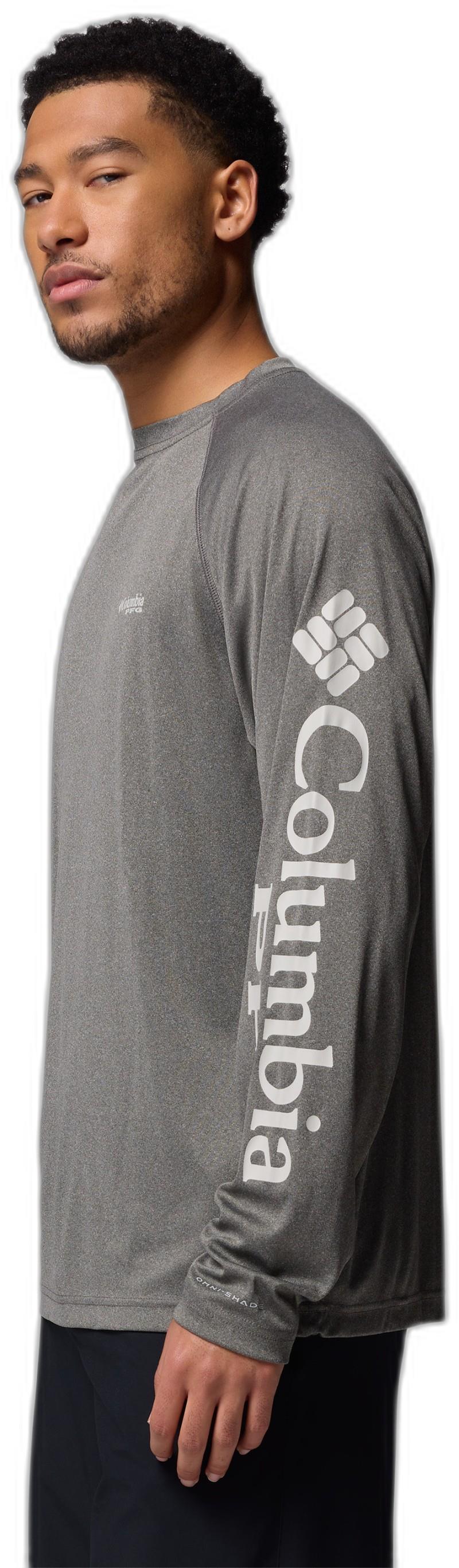 Terminal Tackle LS Shirt - Mens - charcoal heather / cool grey logo 1