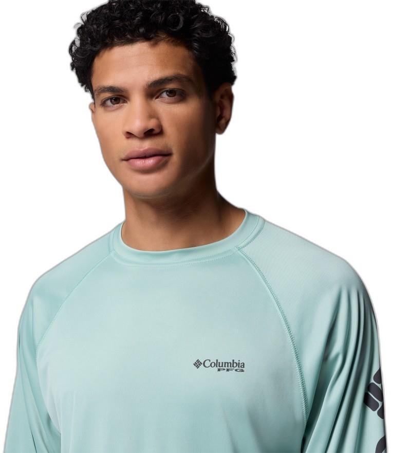 Terminal Tackle LS Shirt - Mens - misty jade / shark logo 1