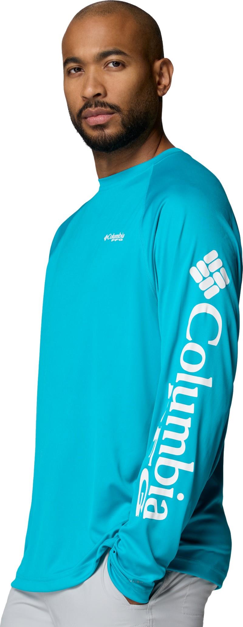 Terminal Tackle LS Shirt - Mens - ocean teal / white logo 1