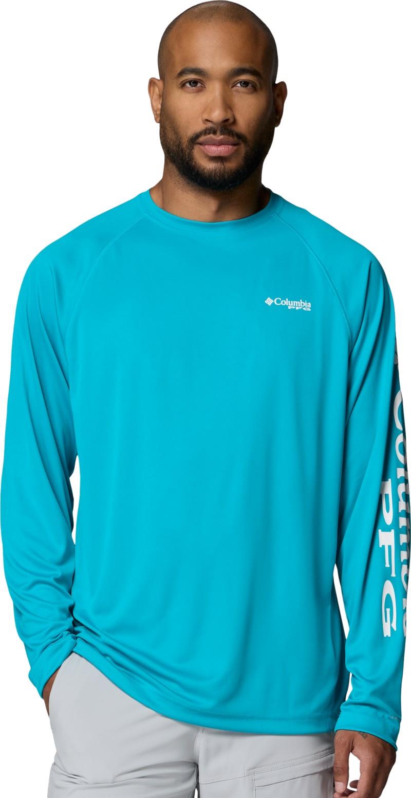 Terminal Tackle LS Shirt - Mens - ocean teal / white logo 1