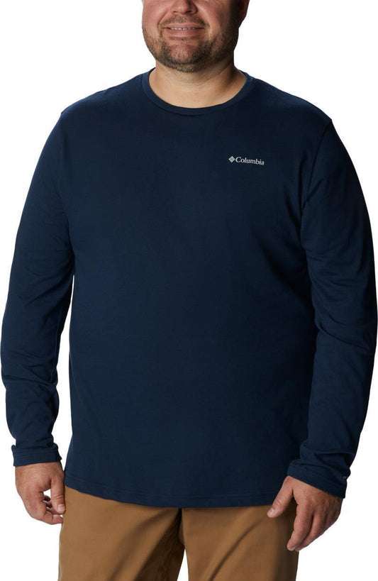 Thistletown Hills LS Crew, Extended - Mens - Collegiate Navy Heather 1
