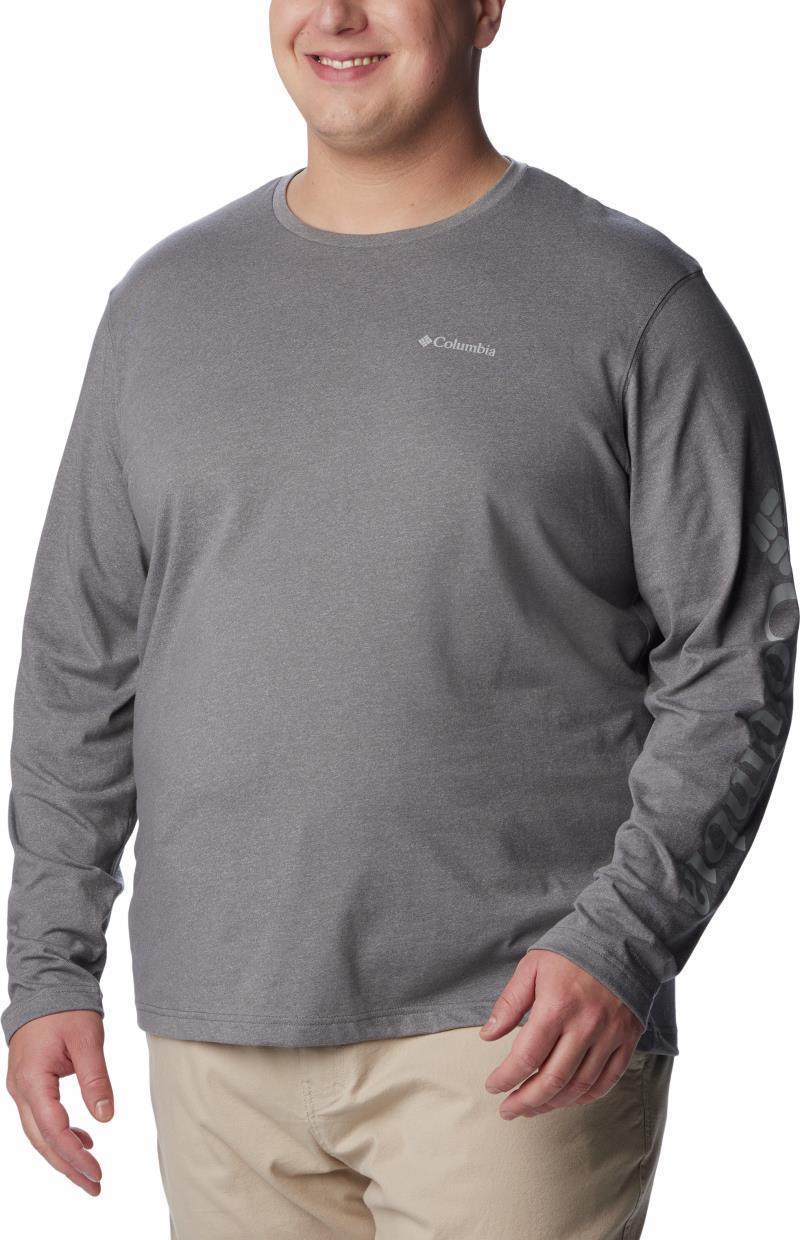 Thistletown Hills LS Logo Tee - Big - Mens - City Grey Heather 3