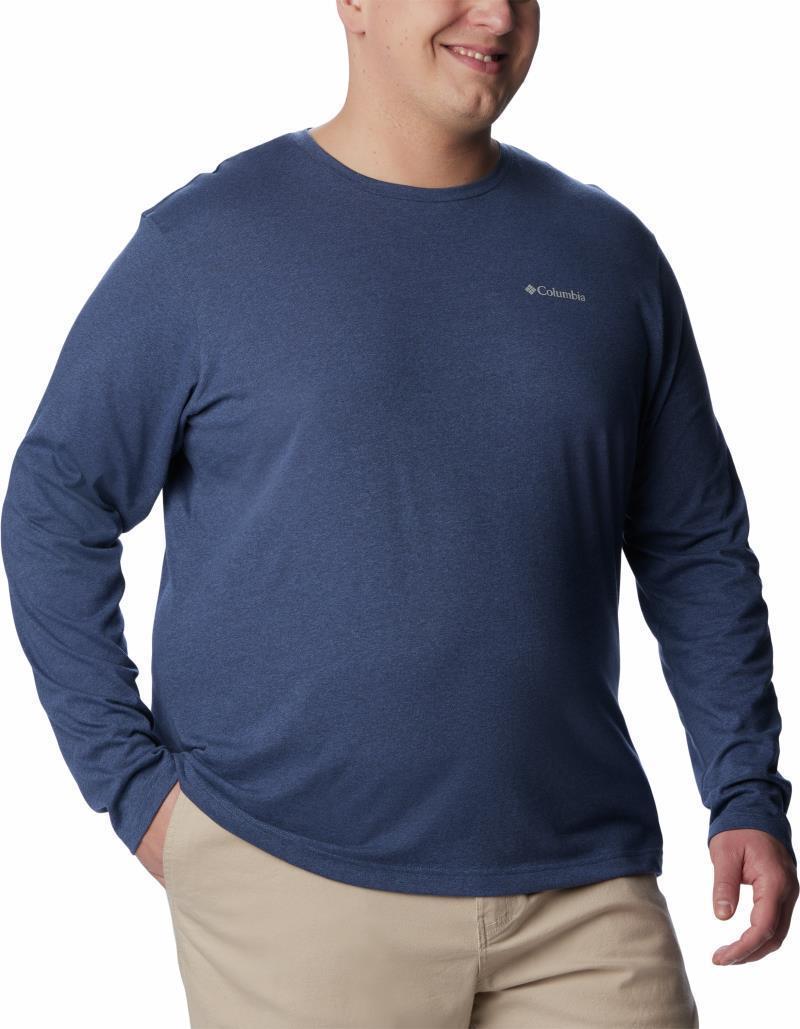 Thistletown Hills LS Logo Tee - Big - Mens - Dark Mountain Heather 1