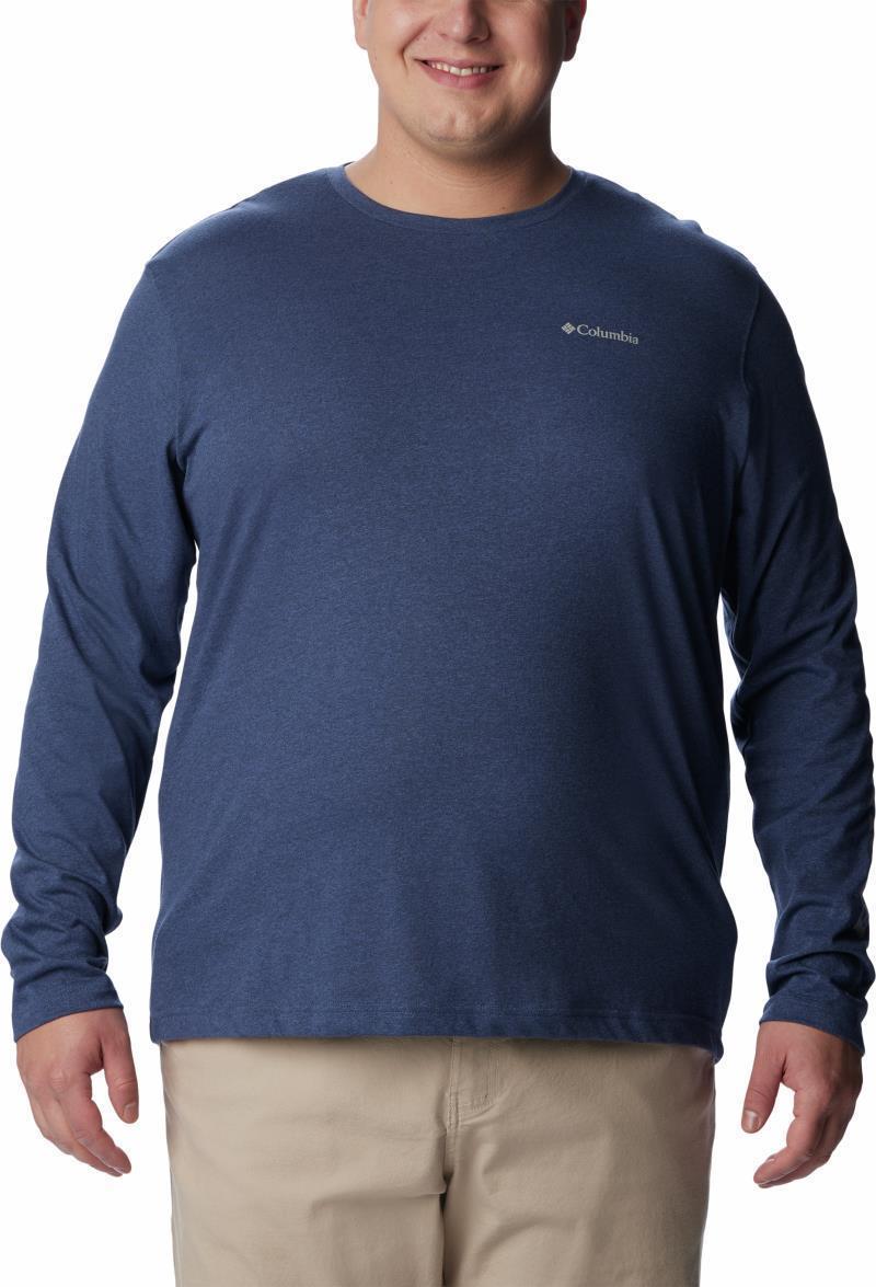 Thistletown Hills LS Logo Tee - Big - Mens - Dark Mountain Heather 3