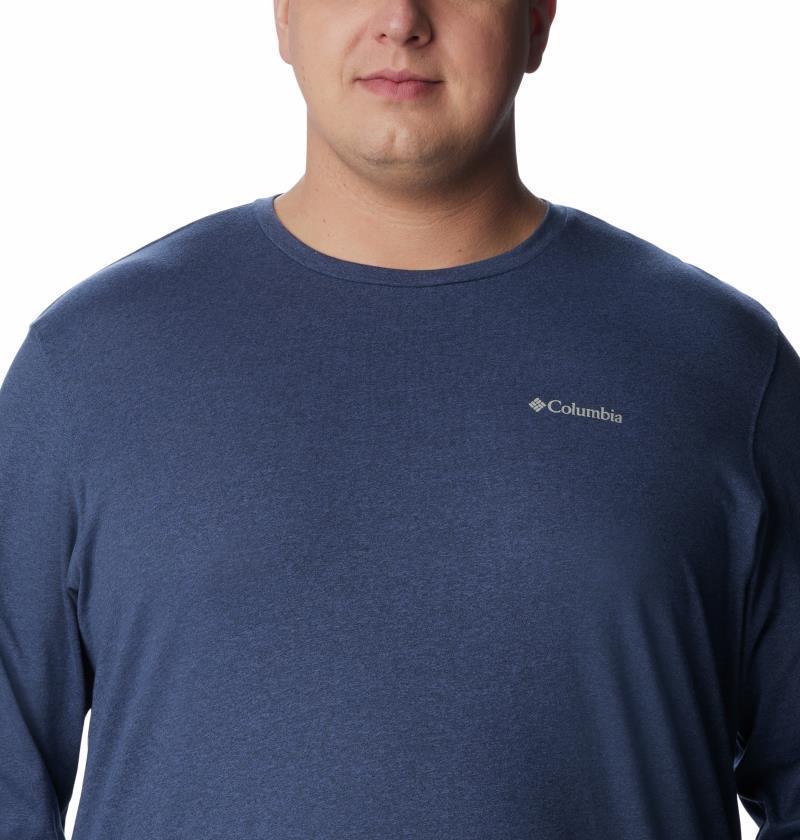 Thistletown Hills LS Logo Tee - Big - Mens - Dark Mountain Heather 4