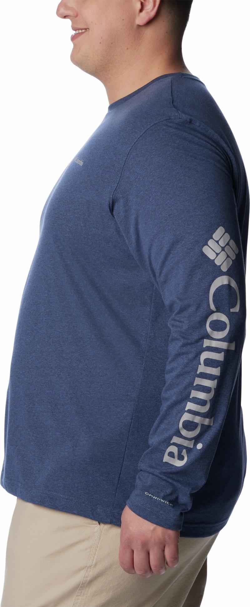 Thistletown Hills LS Logo Tee - Big - Mens - Dark Mountain Heather 5