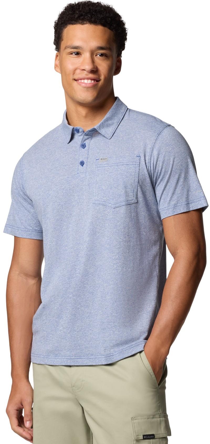 Thistletown Hills Pocket Polo - Mens - mountain blue heather 1