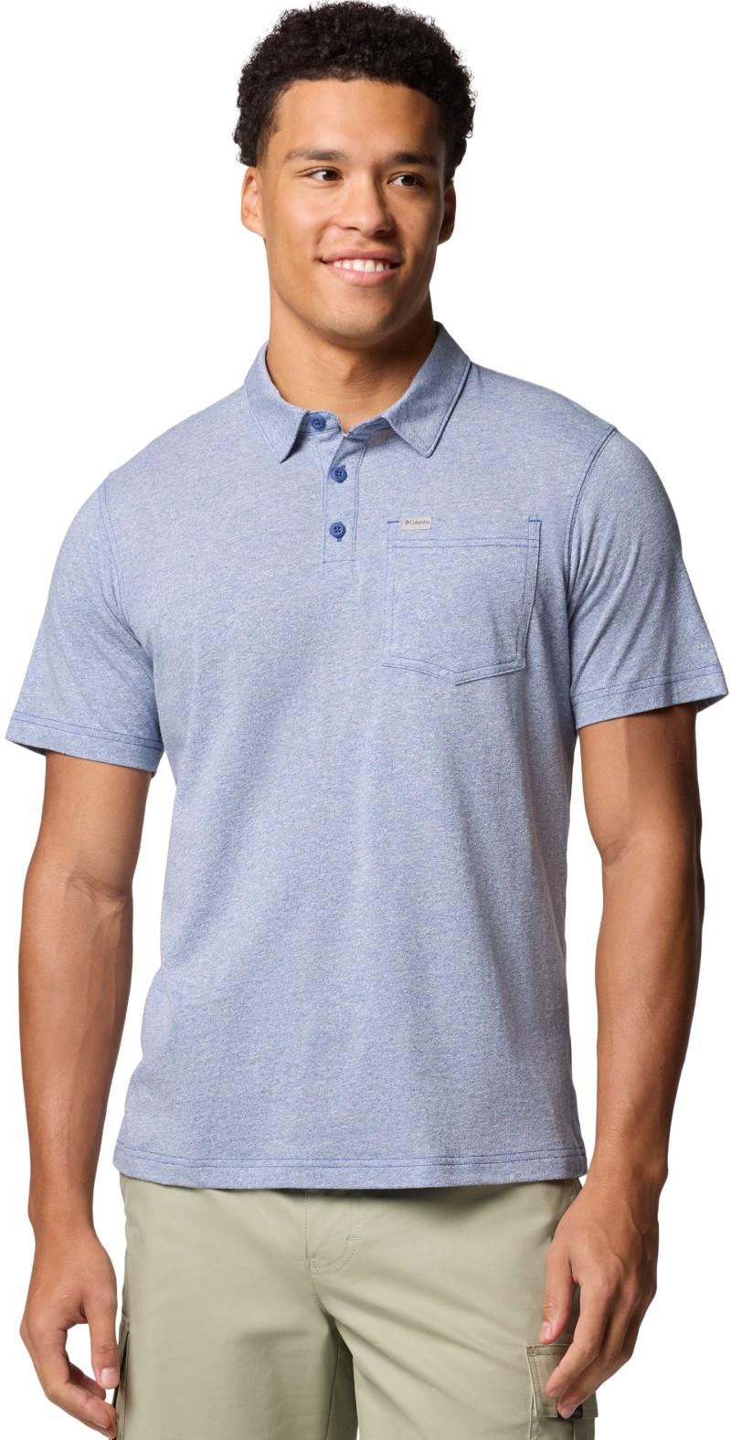 Thistletown Hills Pocket Polo - Mens - mountain blue heather 1
