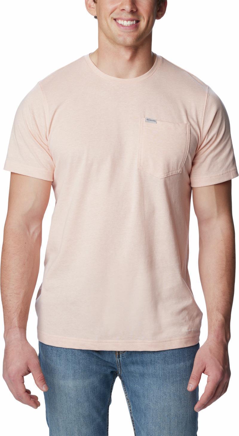 Thistletown Hills Pocket Tee - Mens - Peach Blossom Heather 1