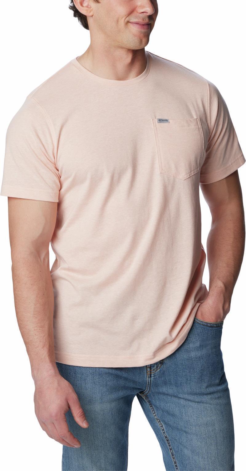 Thistletown Hills Pocket Tee - Mens - Peach Blossom Heather 3