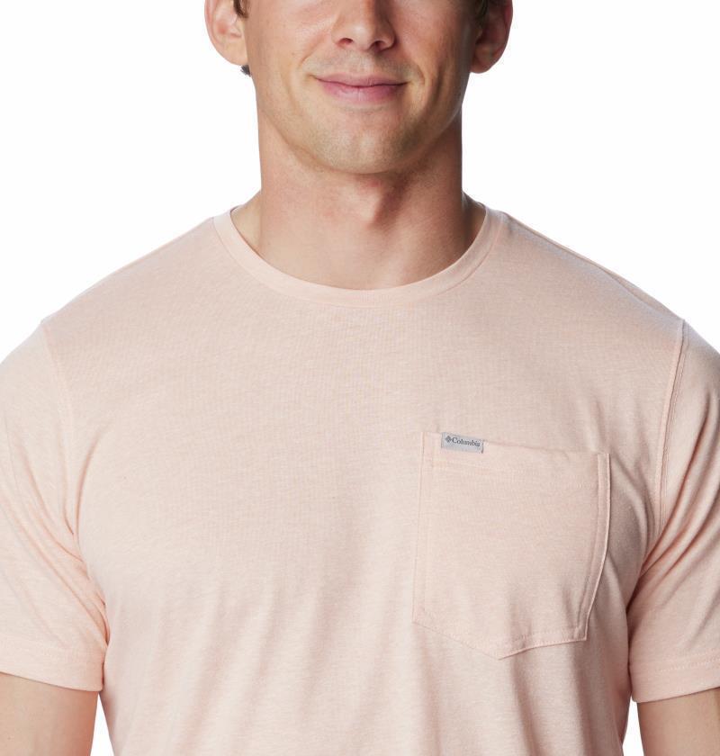 Thistletown Hills Pocket Tee - Mens - Peach Blossom Heather 4