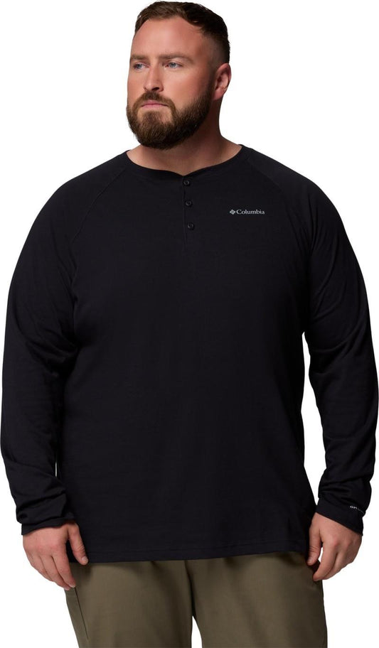 Thistletown Hills Raglan Henley, Extended - Mens - black 1