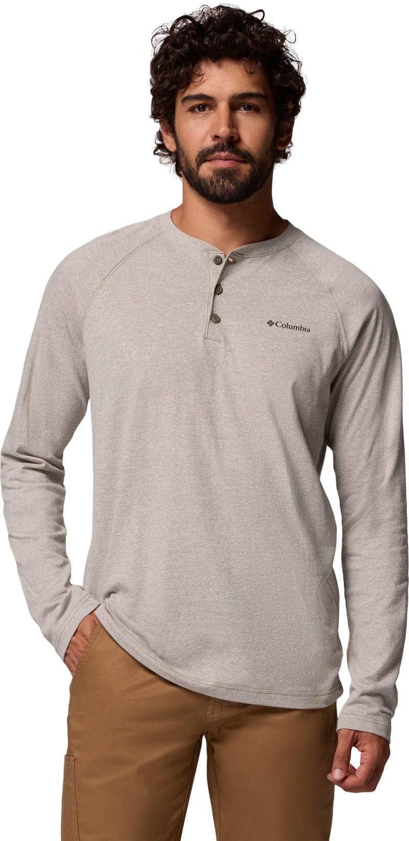 Thistletown Hills Raglan Henley, Tall - Mens - stone green heather 1