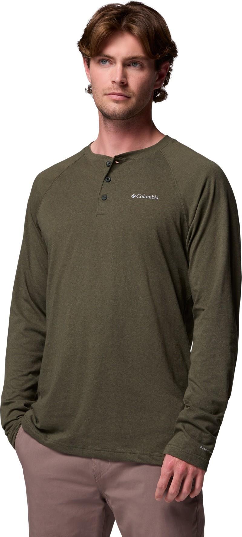 Thistletown Hills Raglan Henley - Mens - greenscape heather 1