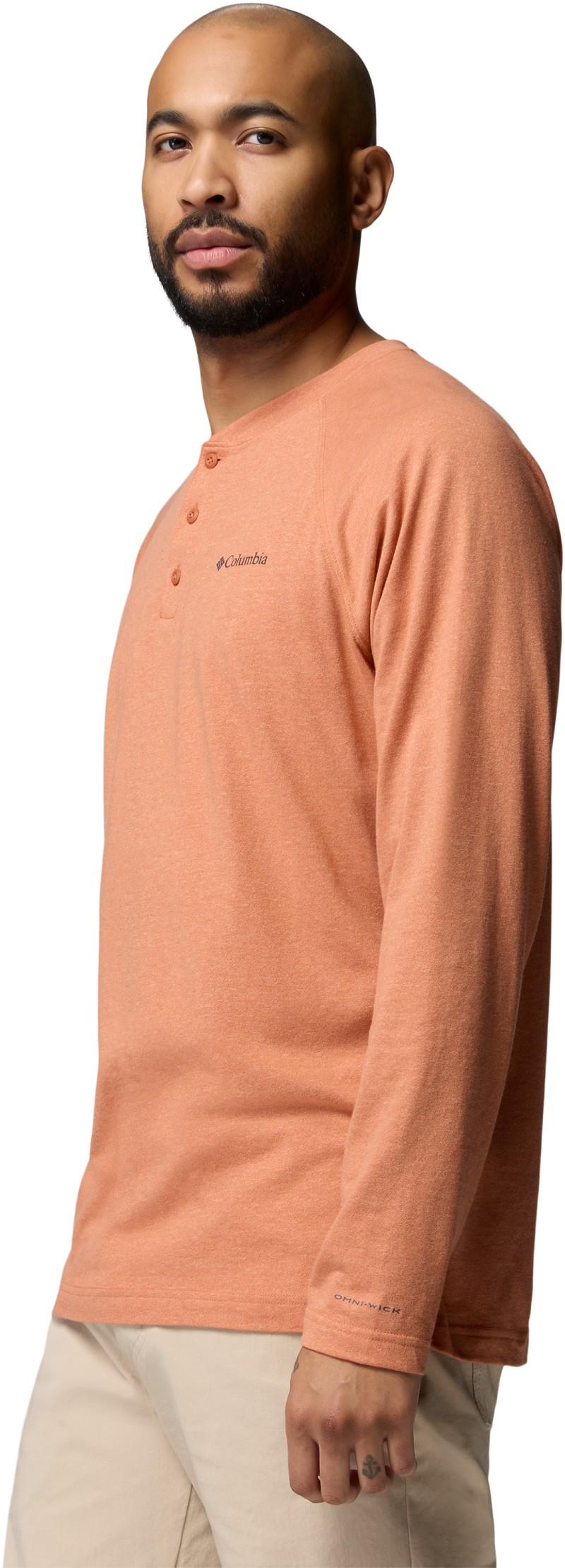 Thistletown Hills Raglan Henley - Mens - teak brown heather 1